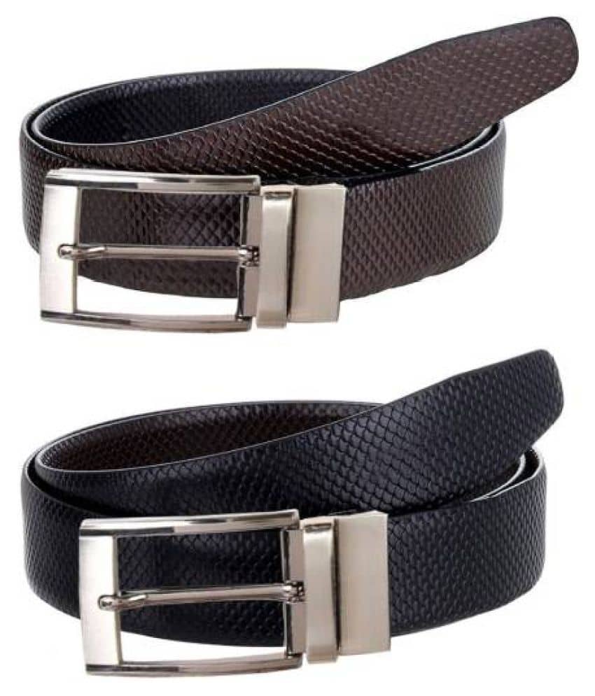 RUNSI INTERNATIONAL Black Leather Formal Belt