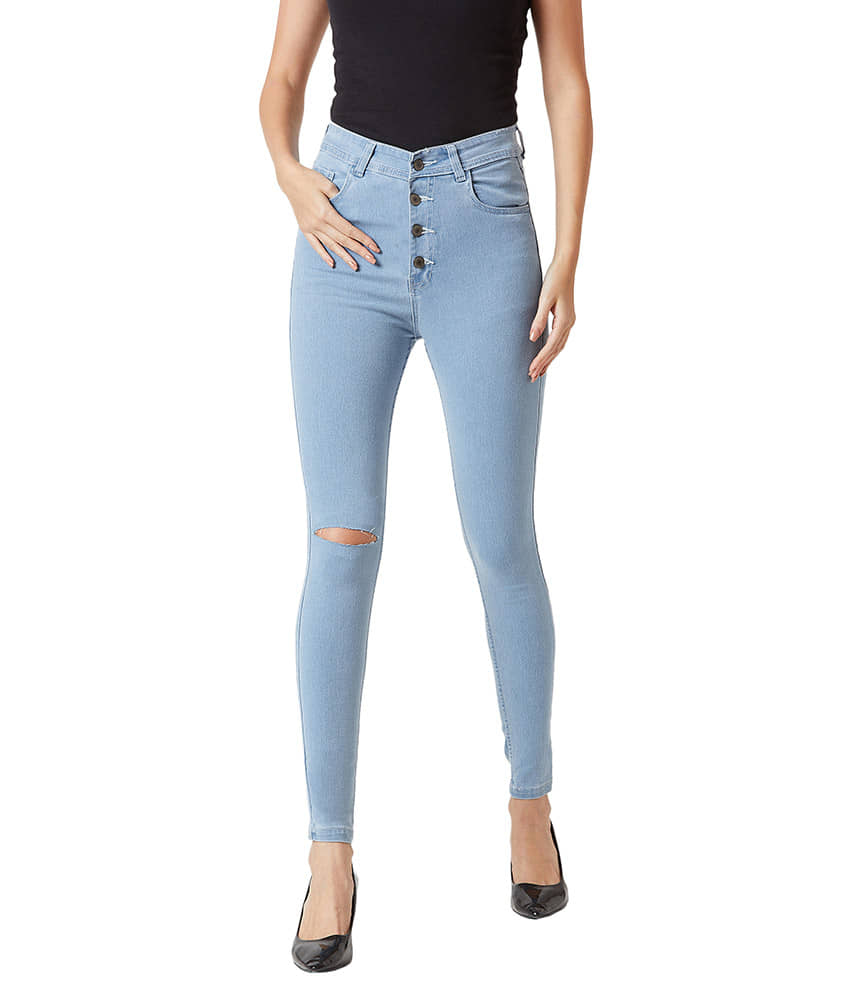 Miss Chase Denim Jeans - Blue - Jeans | Buy online on ZillyBuy