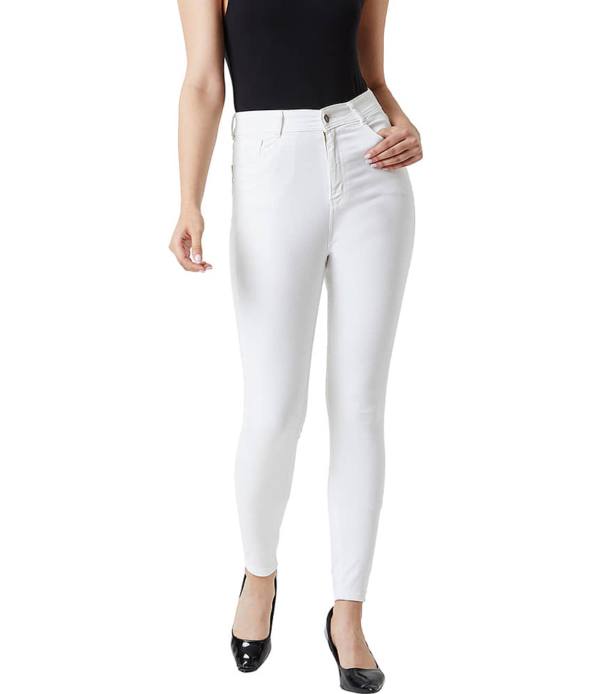 Miss Chase Denim Jeans - White - Jeans | Buy online on ZillyBuy