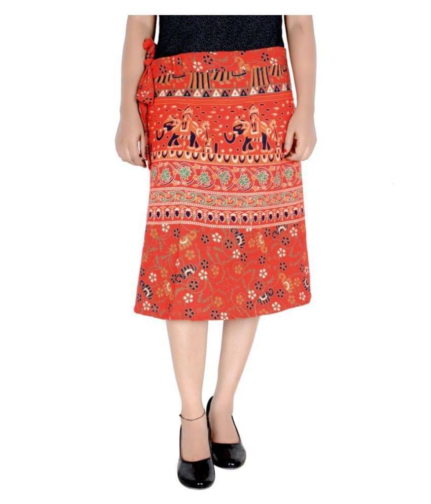     			Sttoffa Cotton Wrap Skirt - Orange