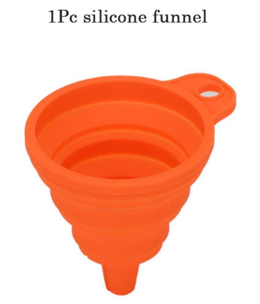     			HARISWARUP 1 Pc Silicone Funnels Food Grade Silicone Mini Foldable Rubber Funnel