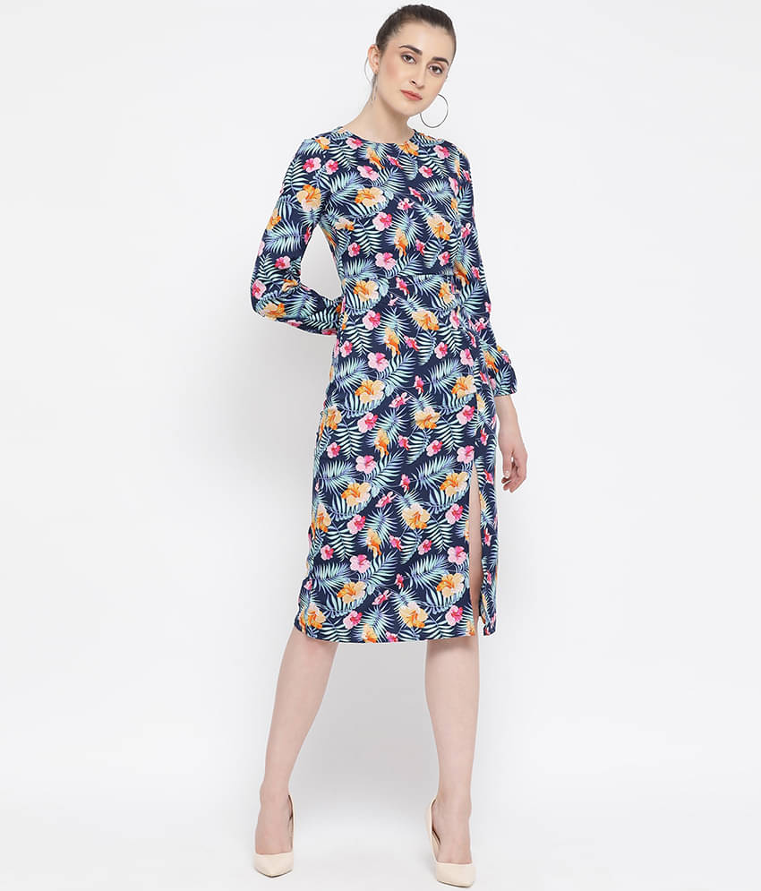 Oxolloxo Polyester Blue A- line Dress Oxolloxo Polyester Blue A- line Dress