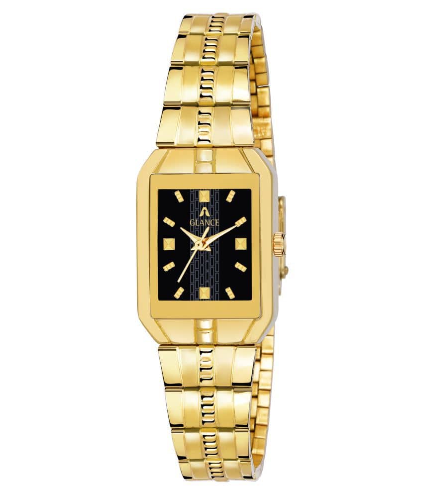 Aglance Stainless Steel Rectangular Womens Watch