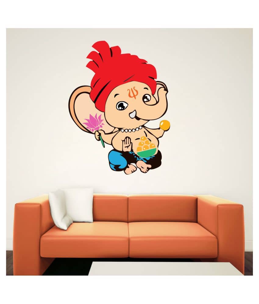 Decor Villa GANESH JI Religious & Inspirational Sticker ( 58 x 43 cms )