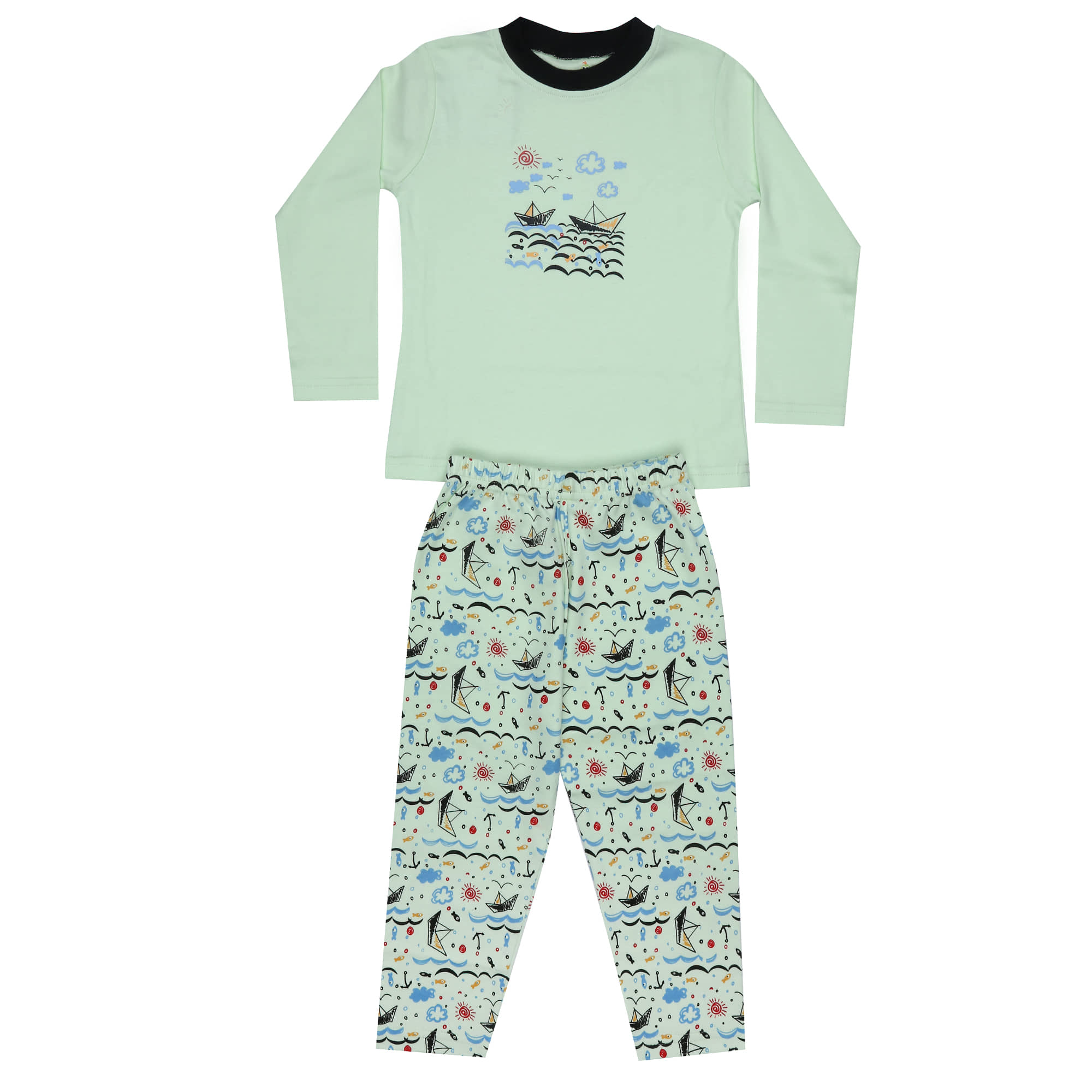 KABOOS Pack of 1 Boys 100% Cotton Nightsuit Set ( Off White ) - Nightwear & Loungewear | Buy online on ZillyBuy