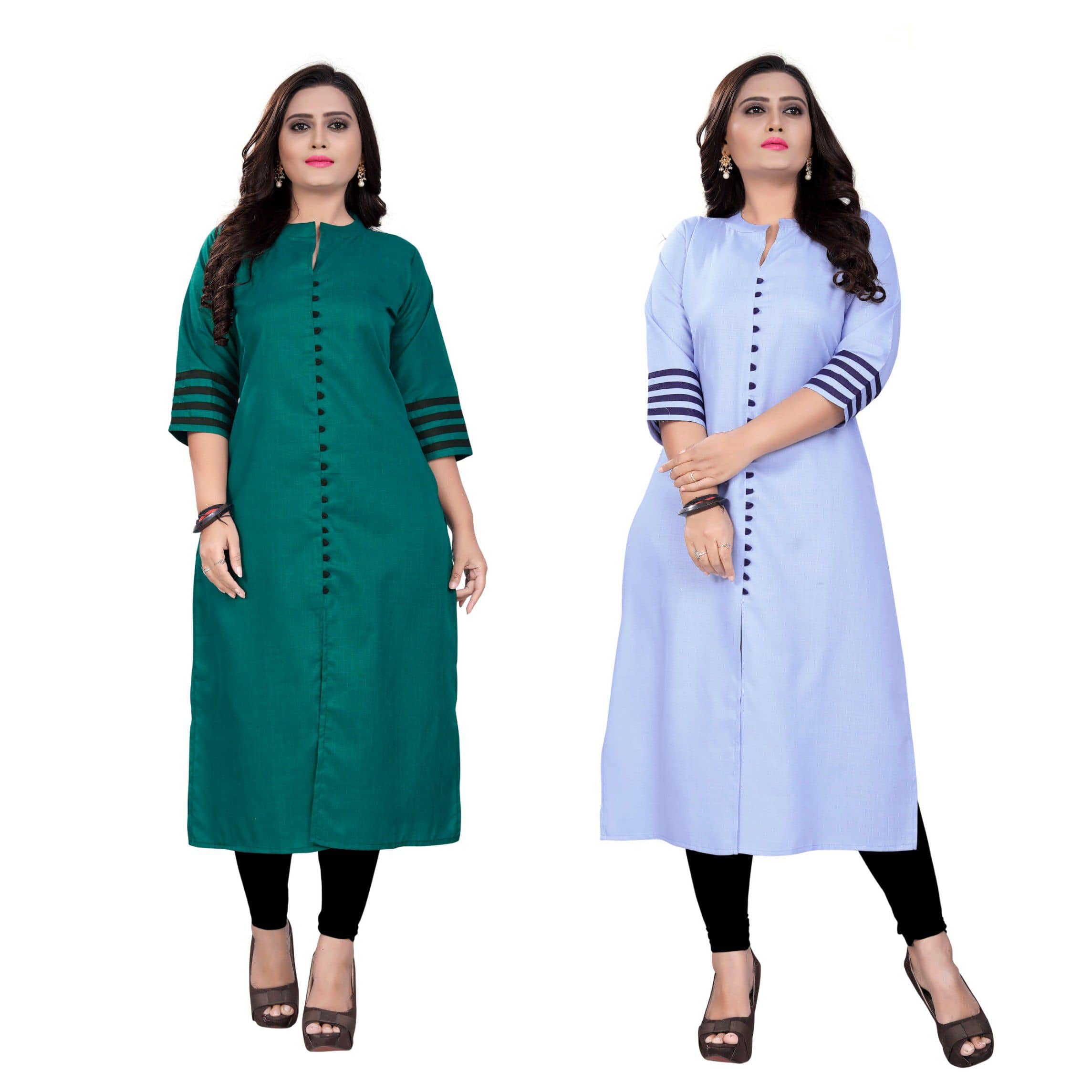 Shagun Multicolor Cotton Front Slit Kurti - Kurtis, Tunics | Buy online on ZillyBuy