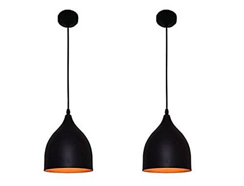 AFAST Iron Exclusive Hanging Lamp Pendant Black - Pack of 2 AFAST Iron Exclusive Hanging Lamp Pendant Black - Pack of 2