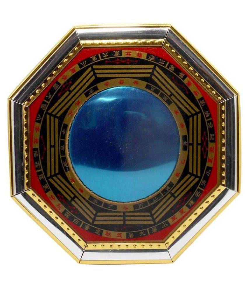 GNRNRL COLECTION Multicolour Wood Vastu / Feng Shui / Pakwa Mirror For Protection & Remove Out Side Negetive EnergyA GNRNRL COLECTION Multicolour Wood Vastu / Feng Shui / Pakwa Mirror For Protection & Remove Out Side Negetive EnergyA