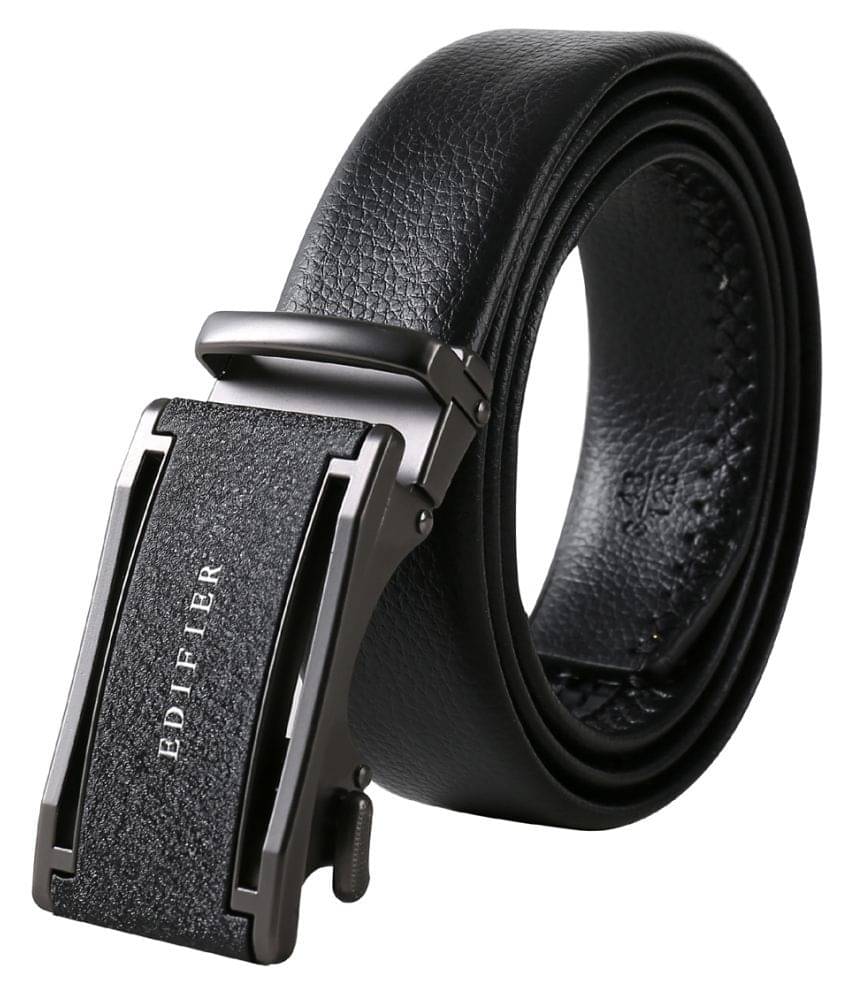 Edifier - Black Leather Men's Formal Belt ( Pack of 1 ) Edifier - Black Leather Men's Formal Belt ( Pack of 1 )
