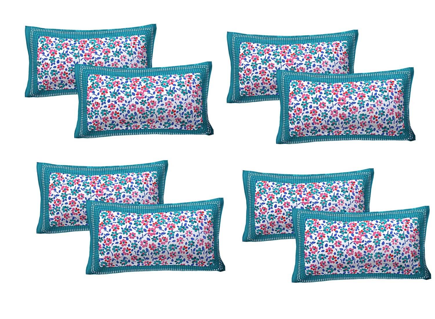     			AJ Home Pack of 8 Green Pillow Cover
