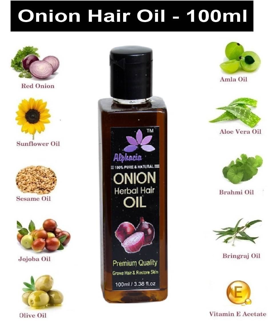    			Alphacia Onion Hair Oil -  Blend of 14 Natural Hair Growth 100 mL
