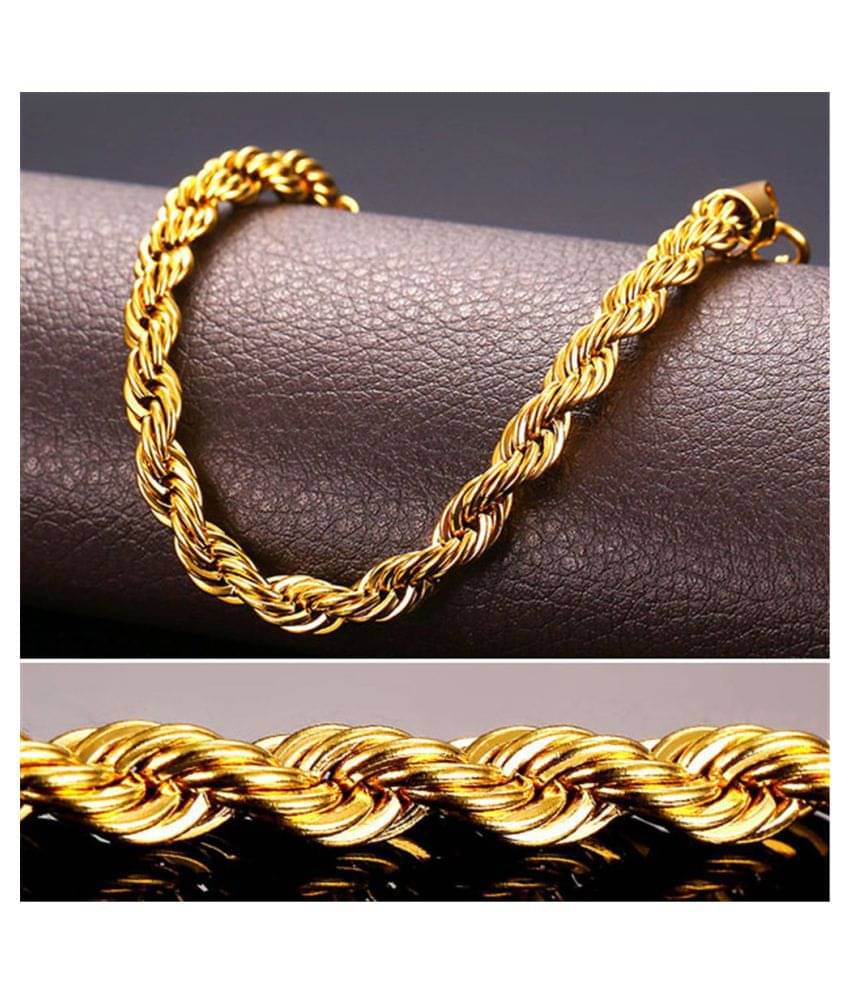 WORLD OF JEWELS Gold Plated Chain ( Set of 1 ) WORLD OF JEWELS Gold Plated Chain ( Set of 1 )