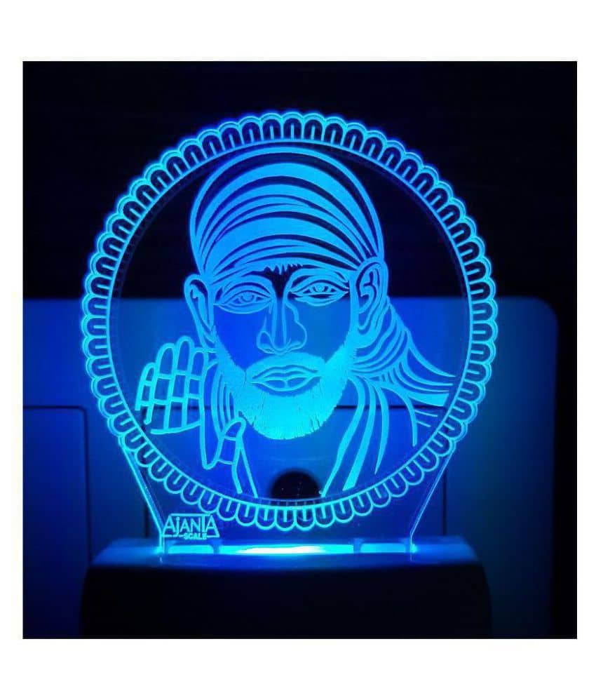 Ajanta Sai Baba CODE 2019 3D Night Lamp Multi - Pack of 1 - Electricals | Buy online on ZillyBuy