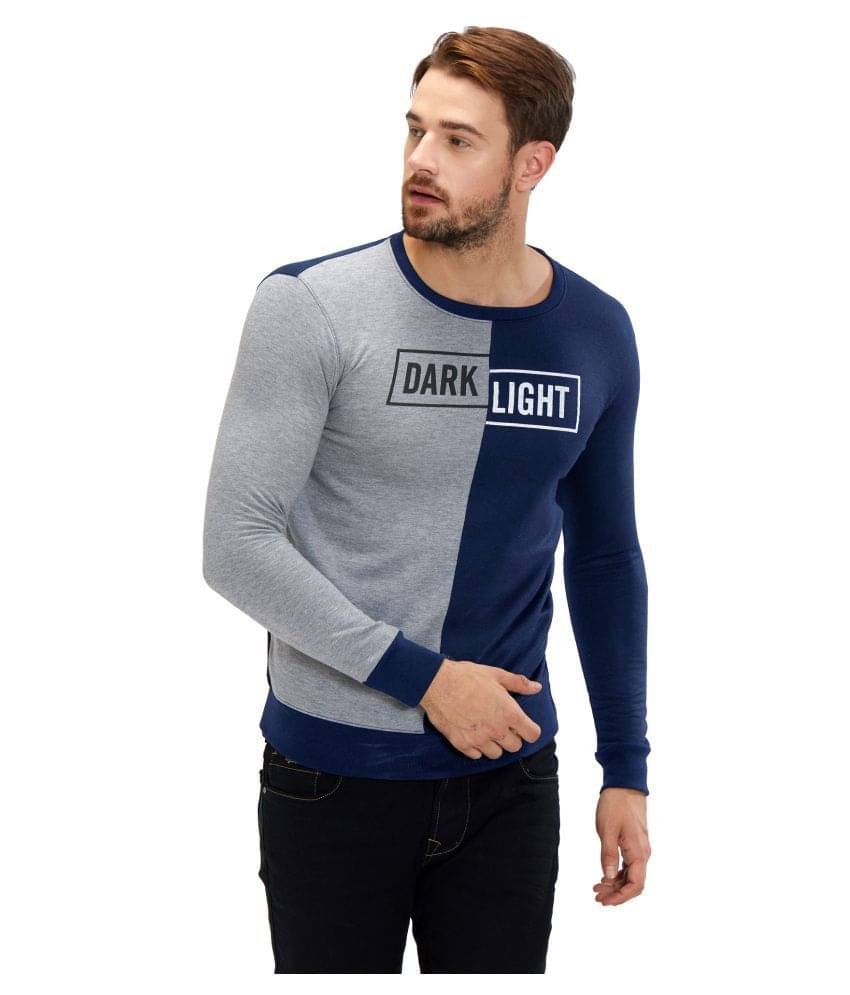     			Maniac Cotton Blend Round Neck Men's Sweatshirt - Navy ( Pack of 1 )