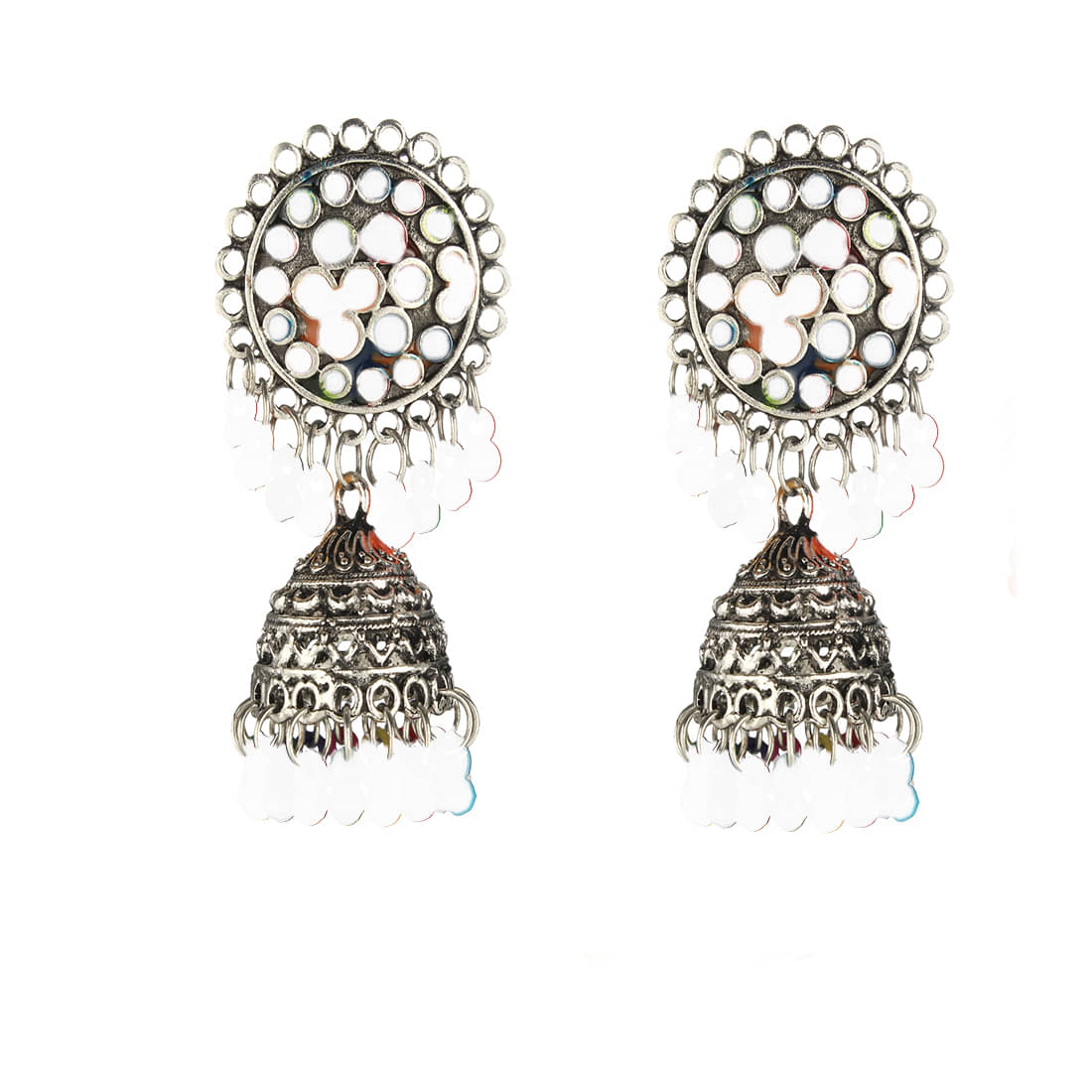 Darshini Designs White Color Beads Jhhumki Earrings For Women And Girls Darshini Designs White Color Beads Jhhumki Earrings For Women And Girls