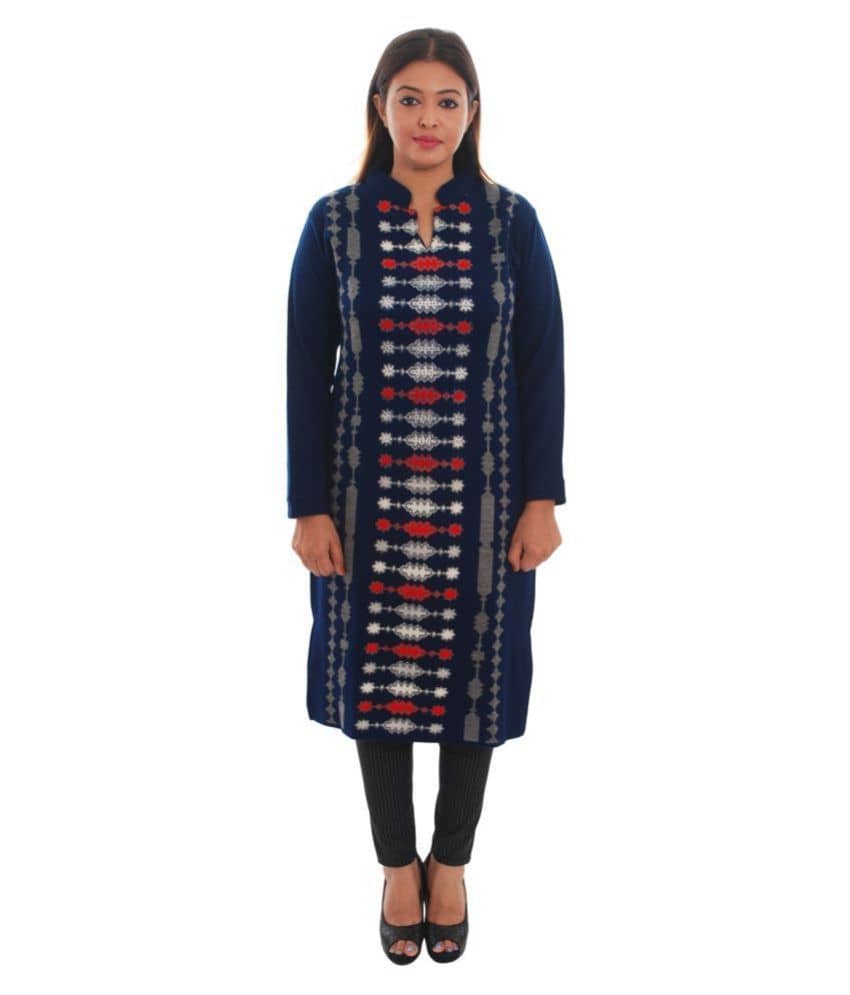 Japroz Multicolor Woollen Straight Kurti - Kurtis, Tunics | Buy online on ZillyBuy