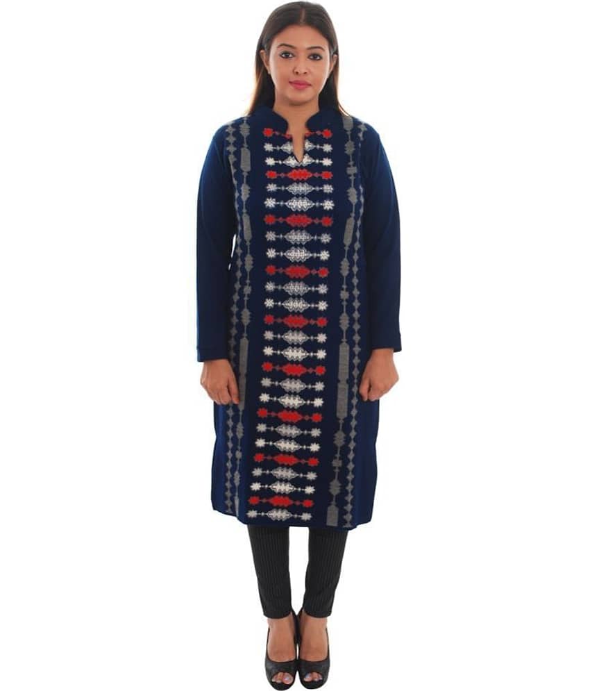 Japroz Multicolor Woollen Straight Kurti - Kurtis, Tunics | Buy online on ZillyBuy