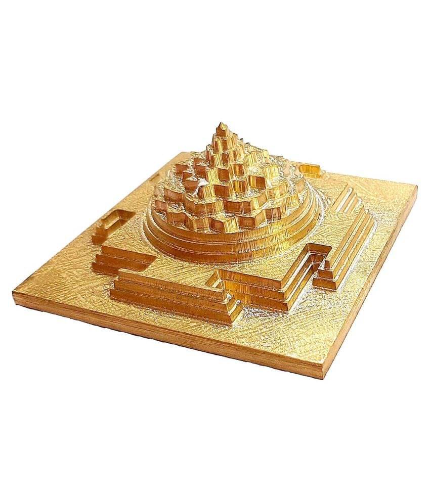 Maha Meru Shri Yantra 3D Meru Shri Yantra With Gold Plated And Accurate Cutting (Size-1.5x1.5 inch) 100 gram Maha Meru Shri Yantra 3D Meru Shri Yantra With Gold Plated And Accurate Cutting (Size-1.5x1.5 inch) 100 gram