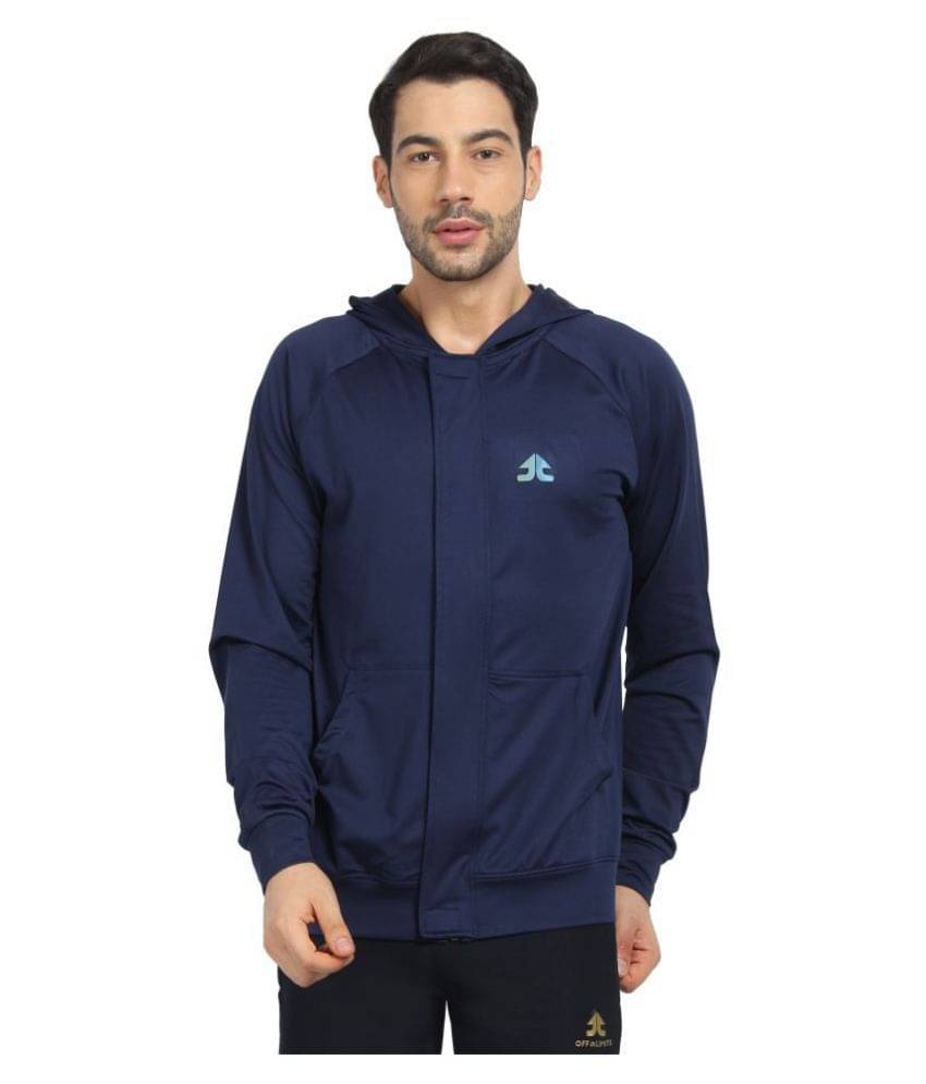     			OFF LIMITS Navy Polyester Terry Jacket
