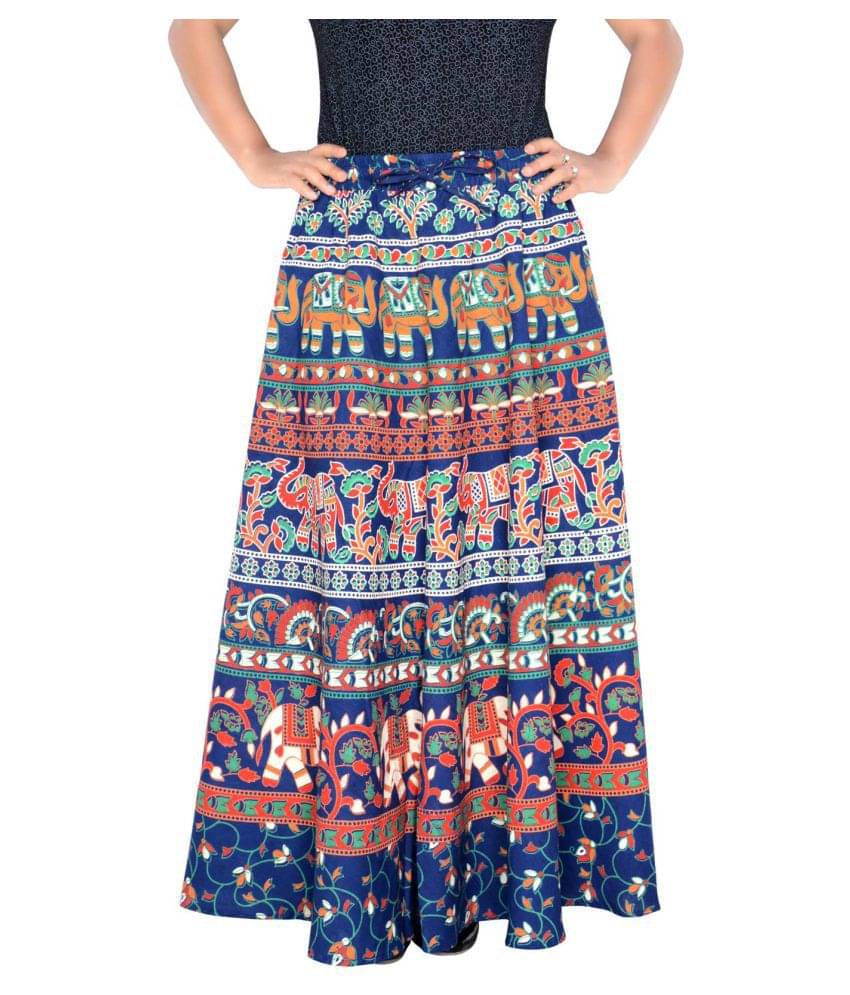     			Sttoffa Cotton Wrap Skirt - Blue
