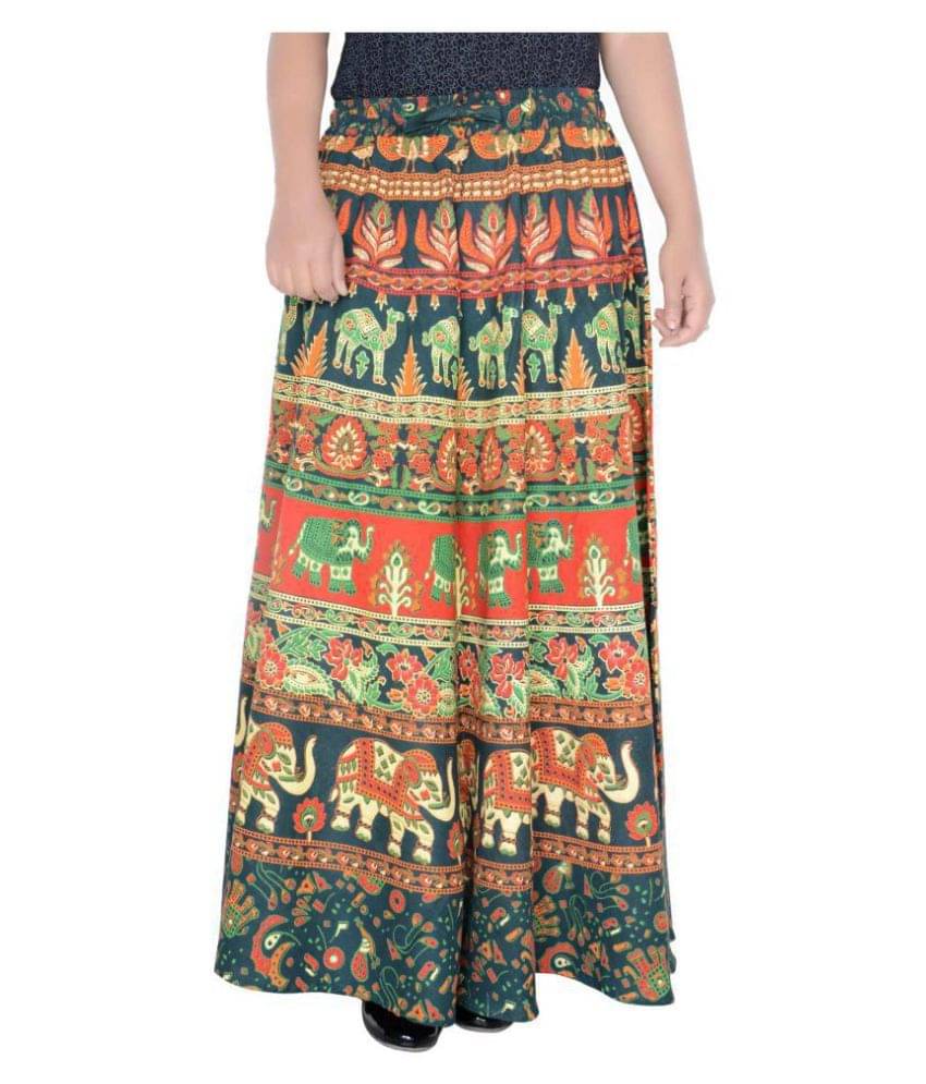     			Sttoffa Cotton Wrap Skirt - Green