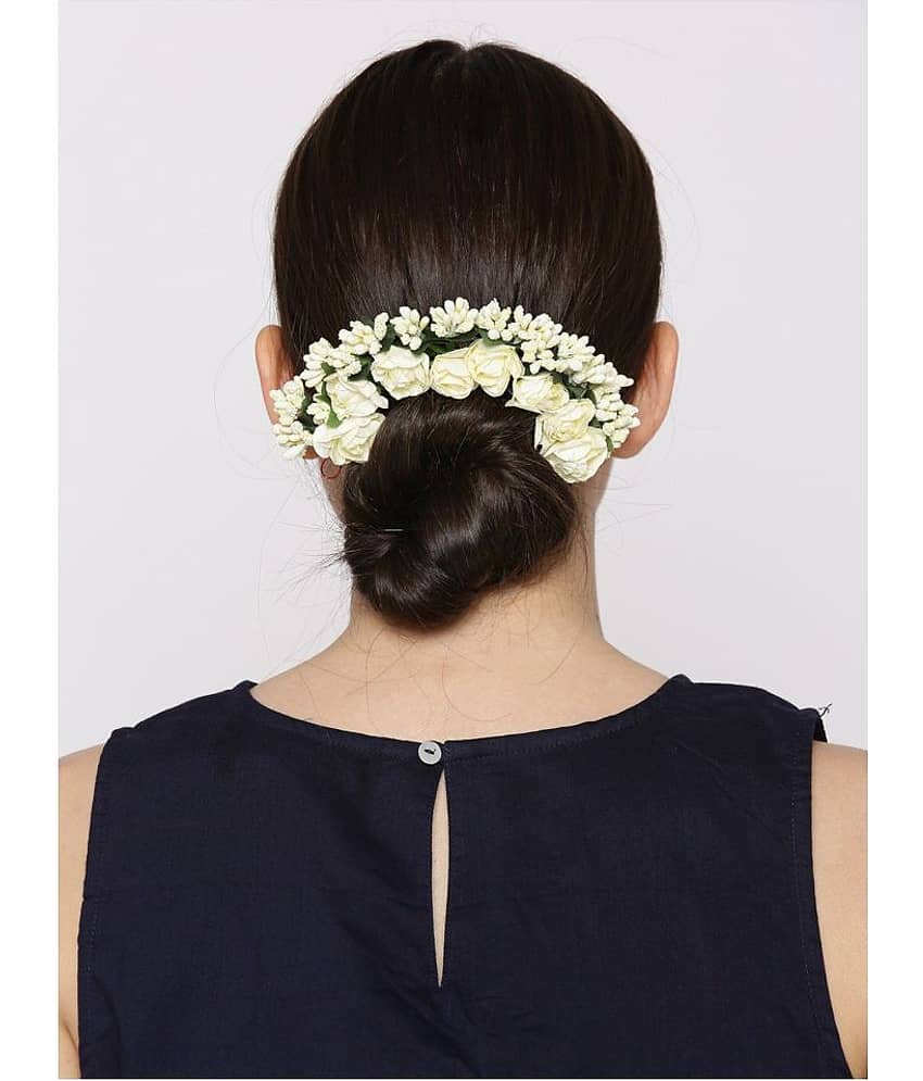 Priyaasi White Party Hair Grips - Jewellery Sets | Buy online on ZillyBuy