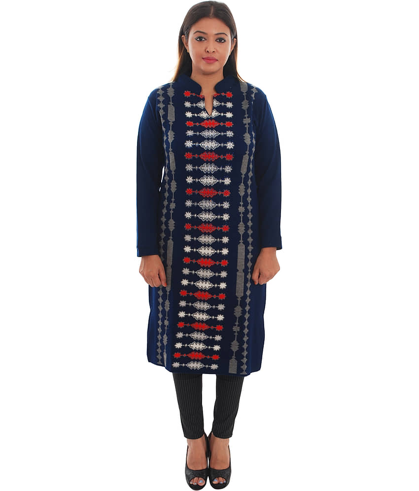 Japroz Grey Woollen Straight Kurti - Kurtis, Tunics | Buy online on ZillyBuy