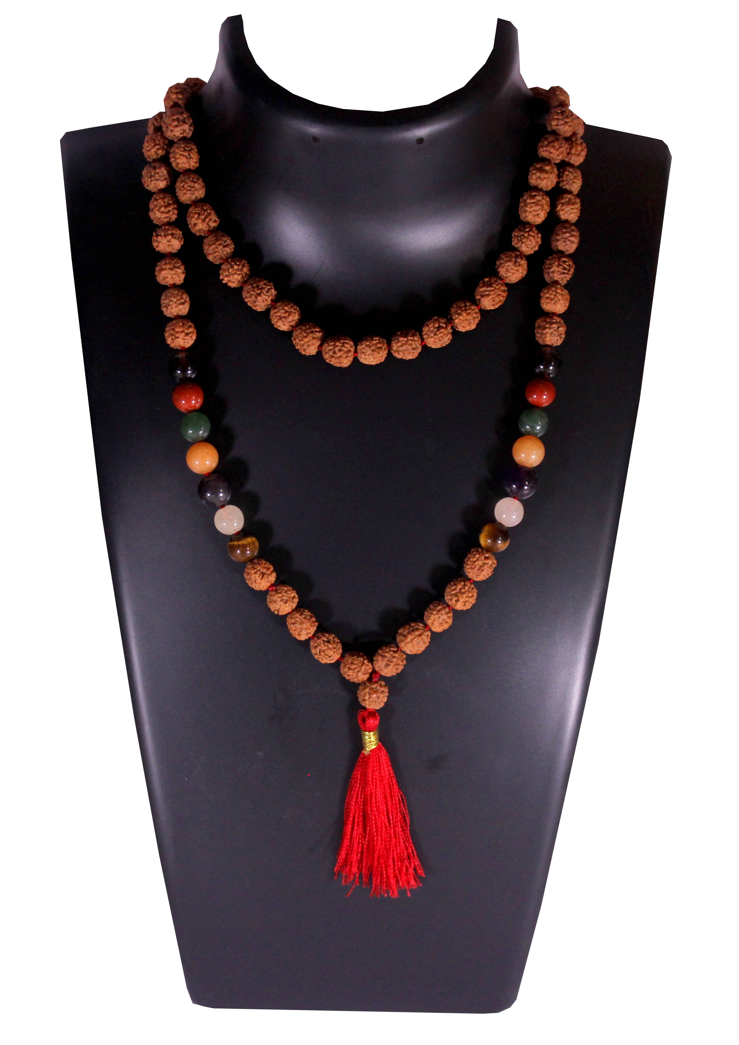 Original 7 Chakra Stone Rudraksha Mala (108+1 Beads Of 7mm Size) For Perfect Health Original 7 Chakra Stone Rudraksha Mala (108+1 Beads Of 7mm Size) For Perfect Health