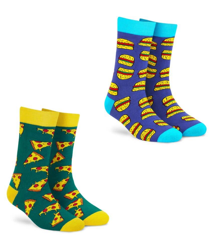 Dynamocks Multi Casual Full Length Socks Pack of 2 - Socks | Buy online on ZillyBuy
