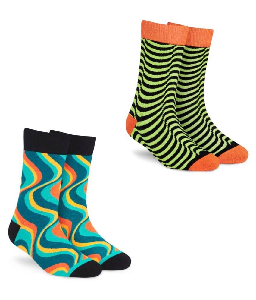     			Dynamocks Multi Casual Full Length Socks Pack of 2