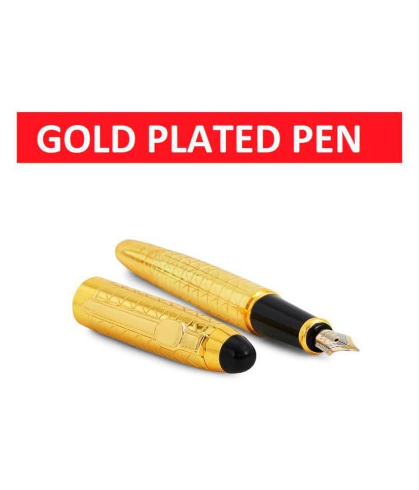 Hayman Jinhao 18 kt Gold Plated Fountain Pen with Box (P-30)