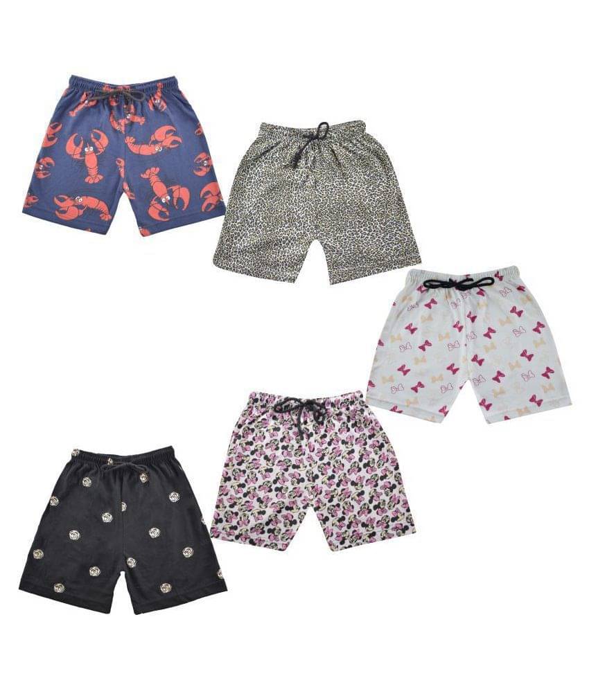 Jisha Cotton Multicolour Printed Bermuda Set of 5 Jisha Cotton Multicolour Printed Bermuda Set of 5