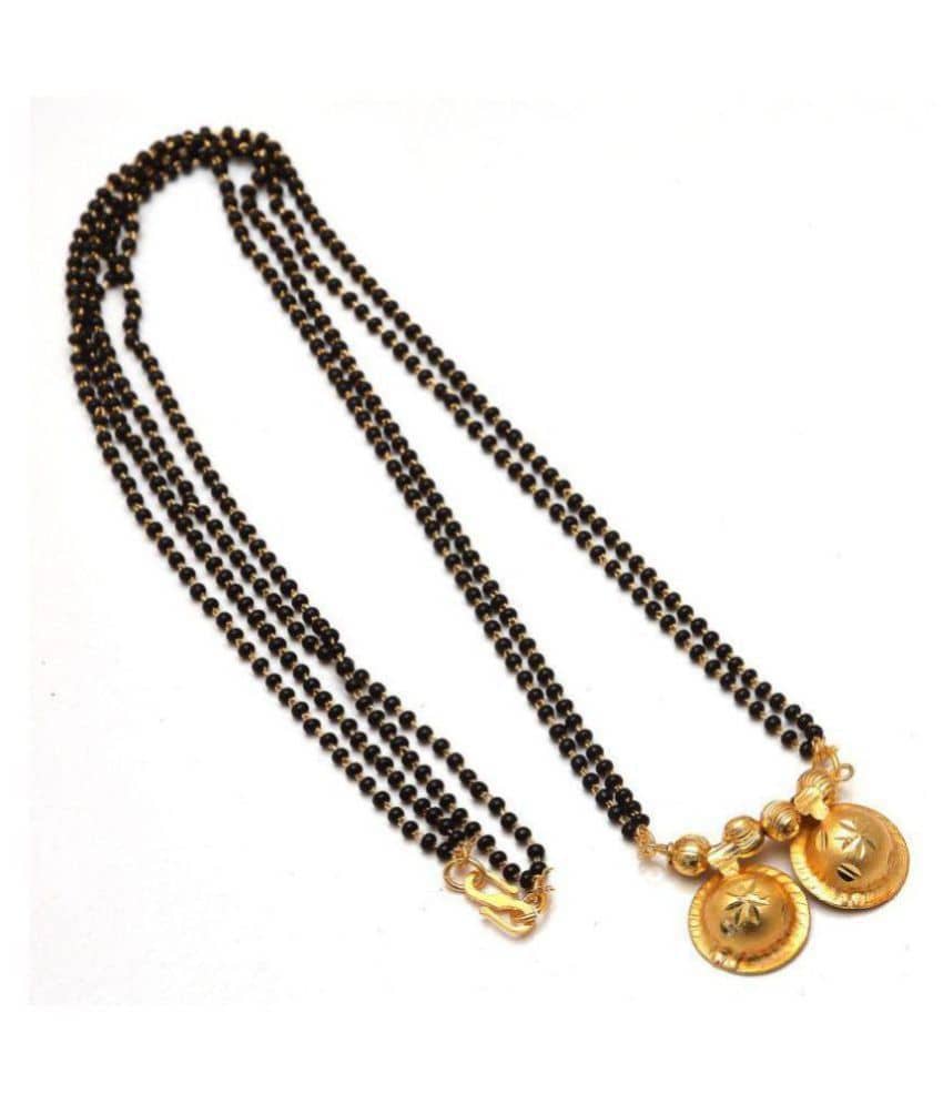 Mangalsutra Gold Plated South Indian Double Katori religious real look 7705
