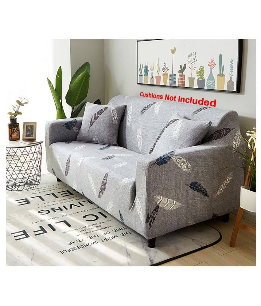     			House Of Quirk 3 Seater Polyester Single Sofa Cover Set