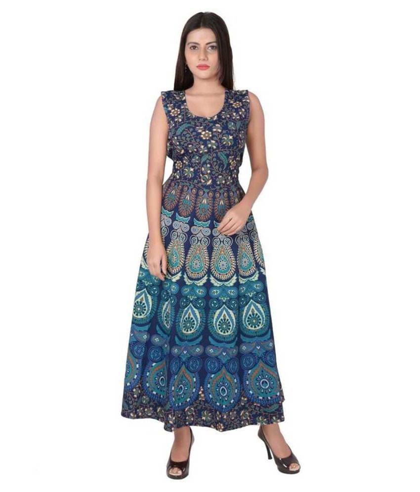 Kismat Collection Multicolor Cotton A-line Kurti Kismat Collection Multicolor Cotton A-line Kurti