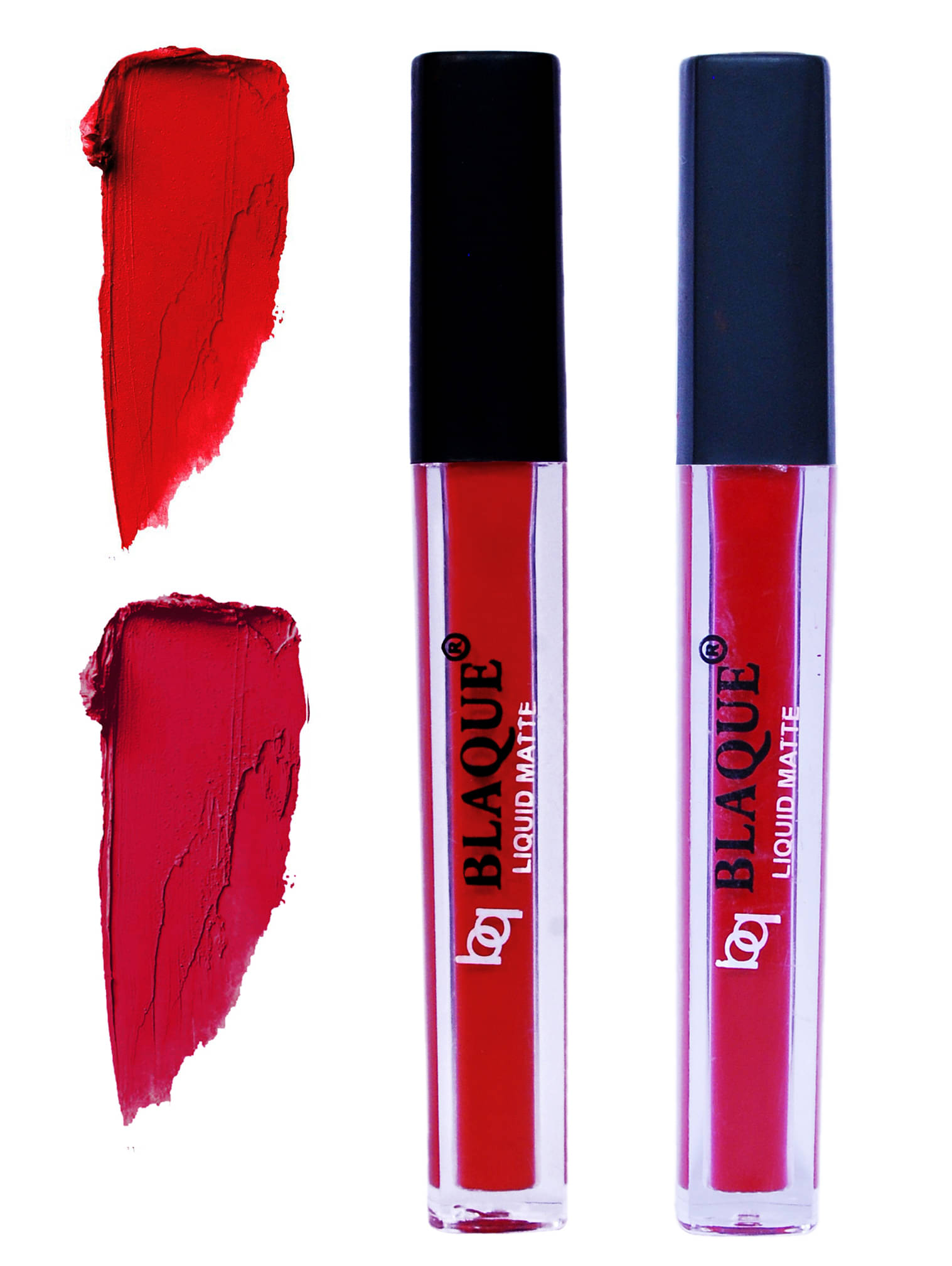 bq BLAQUE Matte Liquid Lipstick Combo Set of 2 Pcs 4ml each, Long Lasting & Waterproof - Red & Dark Pinkish Red bq BLAQUE Matte Liquid Lipstick Combo Set of 2 Pcs 4ml each, Long Lasting & Waterproof - Red & Dark Pinkish Red
