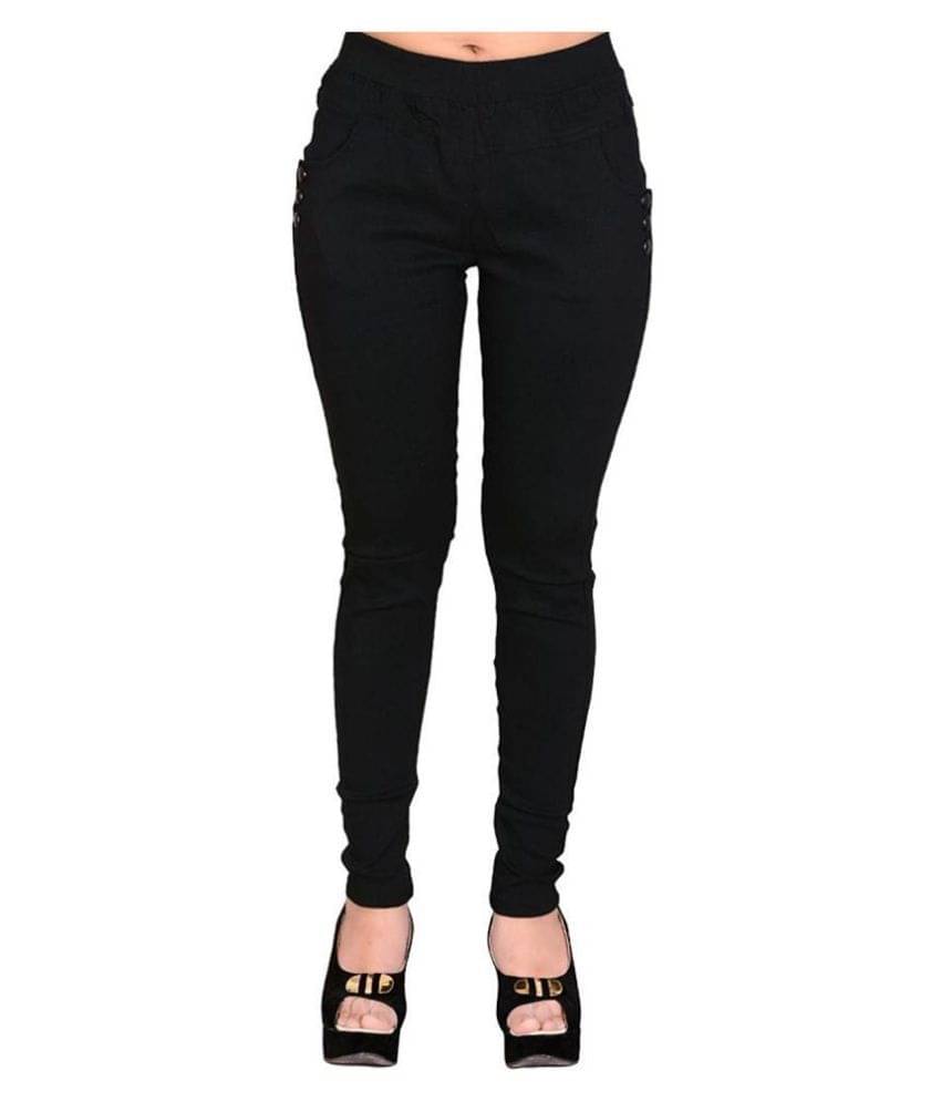     			FeelBlue Poly Cotton Jeggings - Black