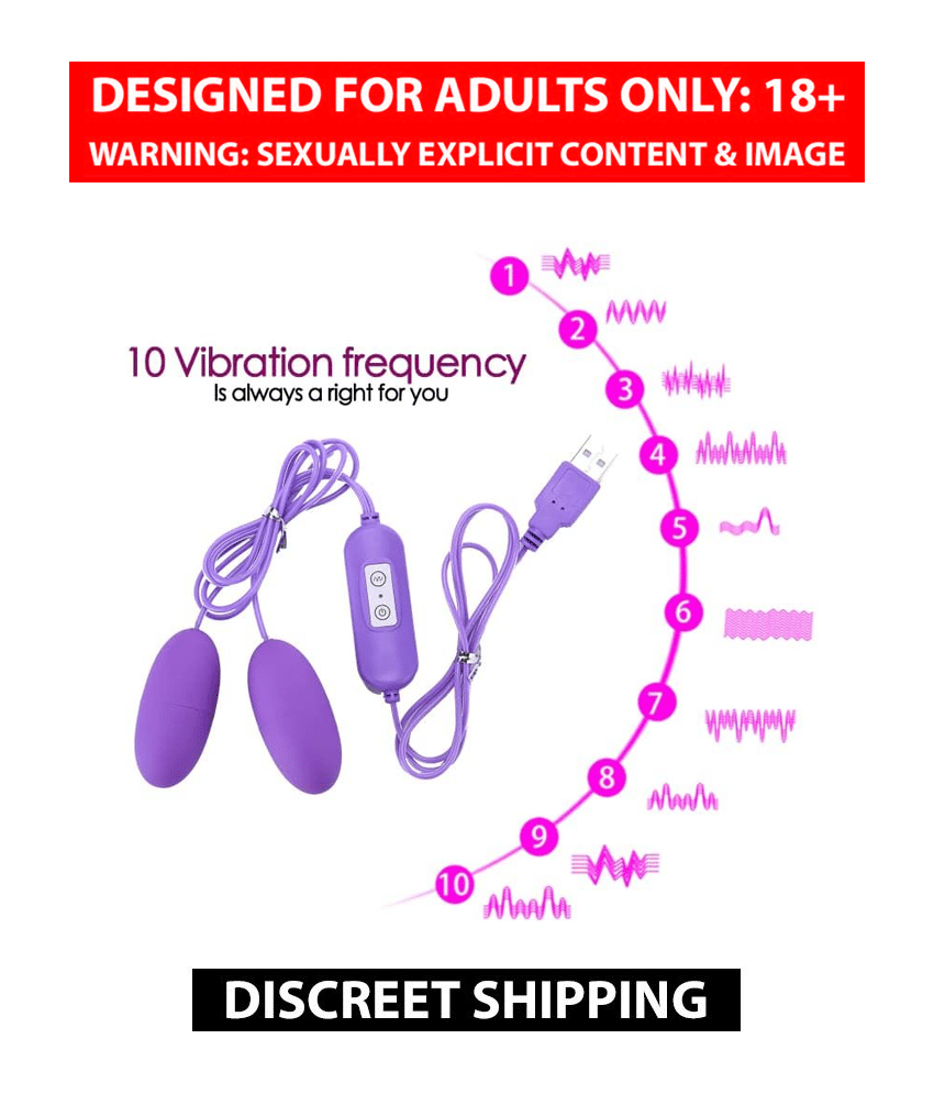 Adultscare 10 Frequency USB Double Egg Vibrator
