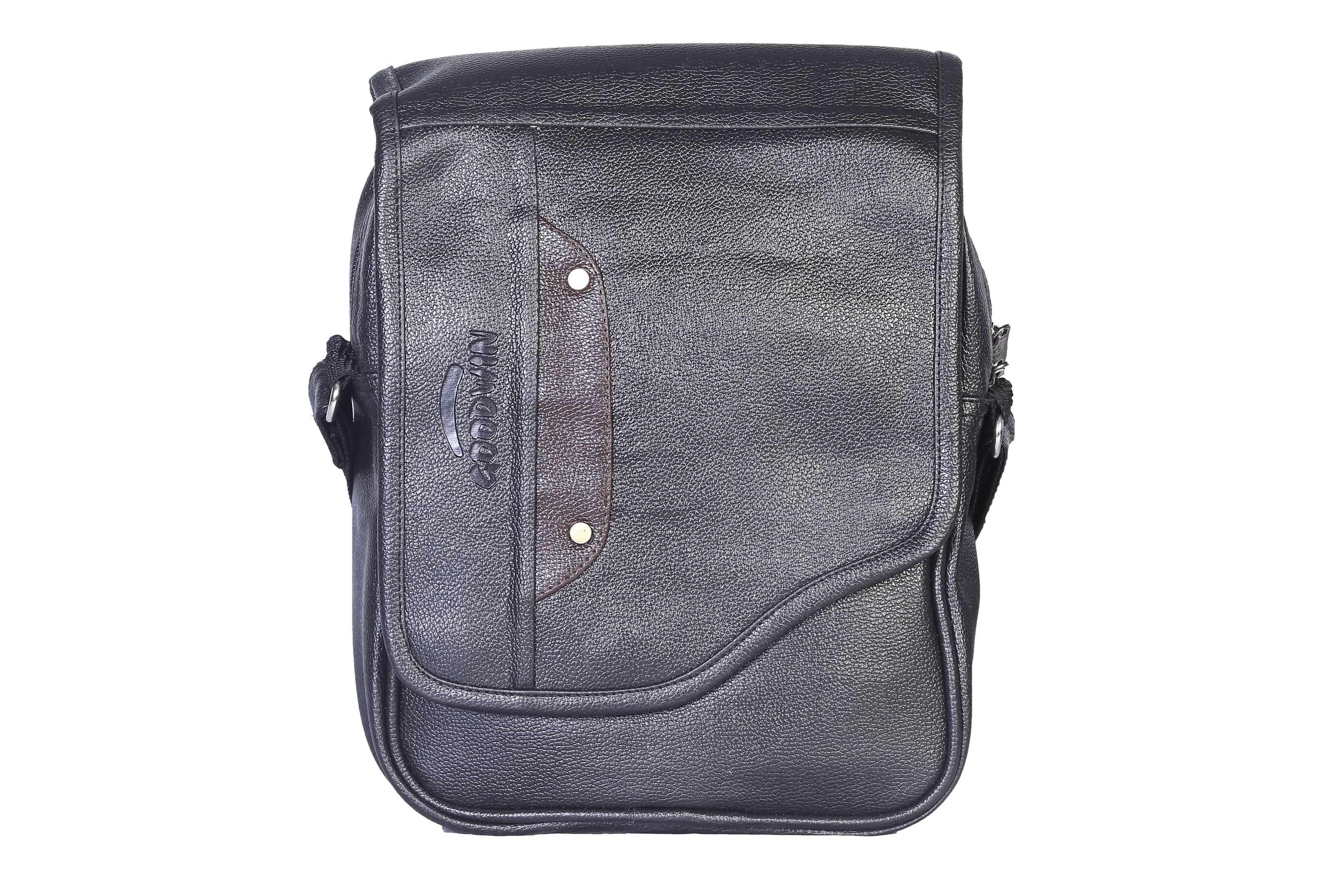     			Goodwin Black P.U. Casual Messenger Bag
