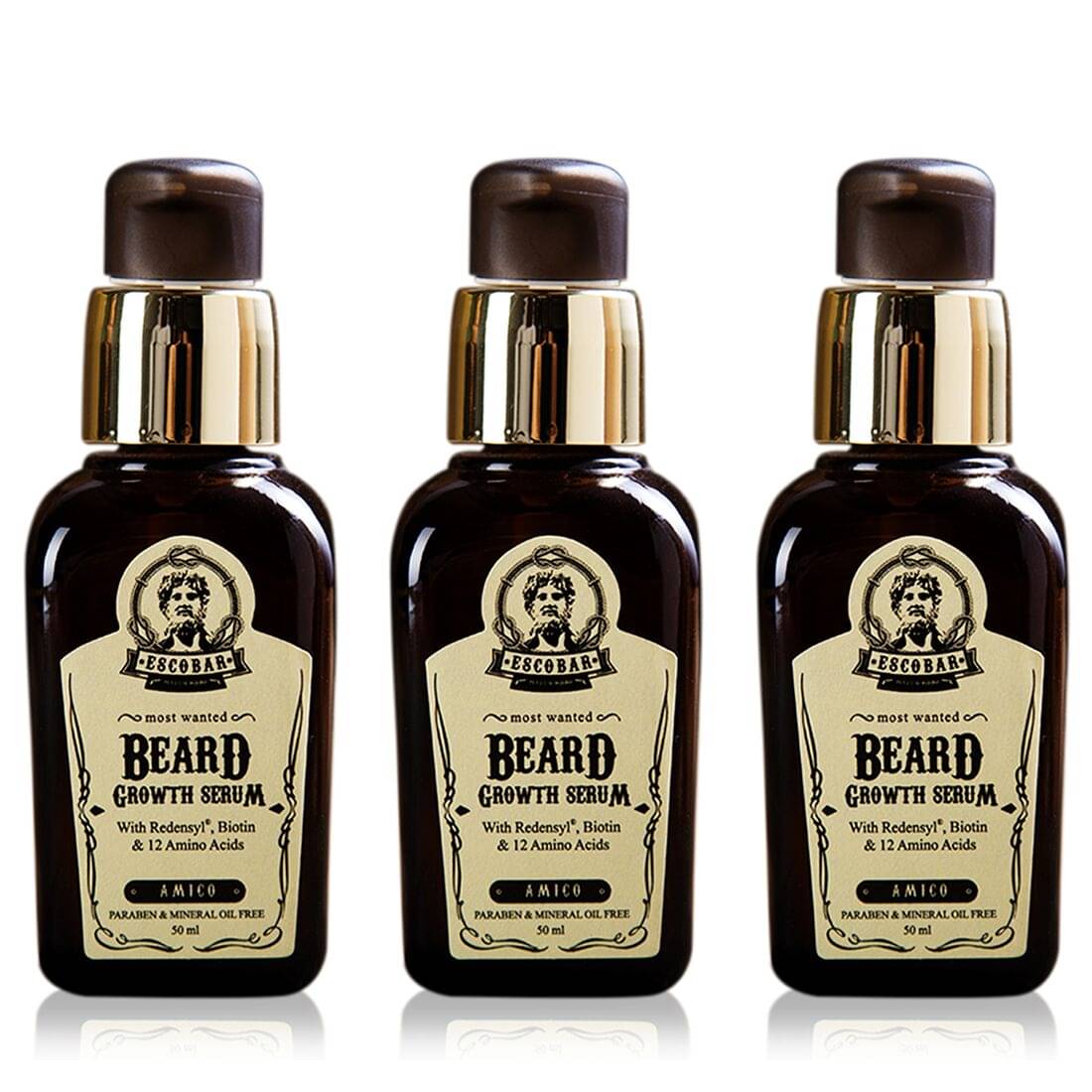 Escobar Beard Growth Serum Hair Serum 50 mL Pack of 3