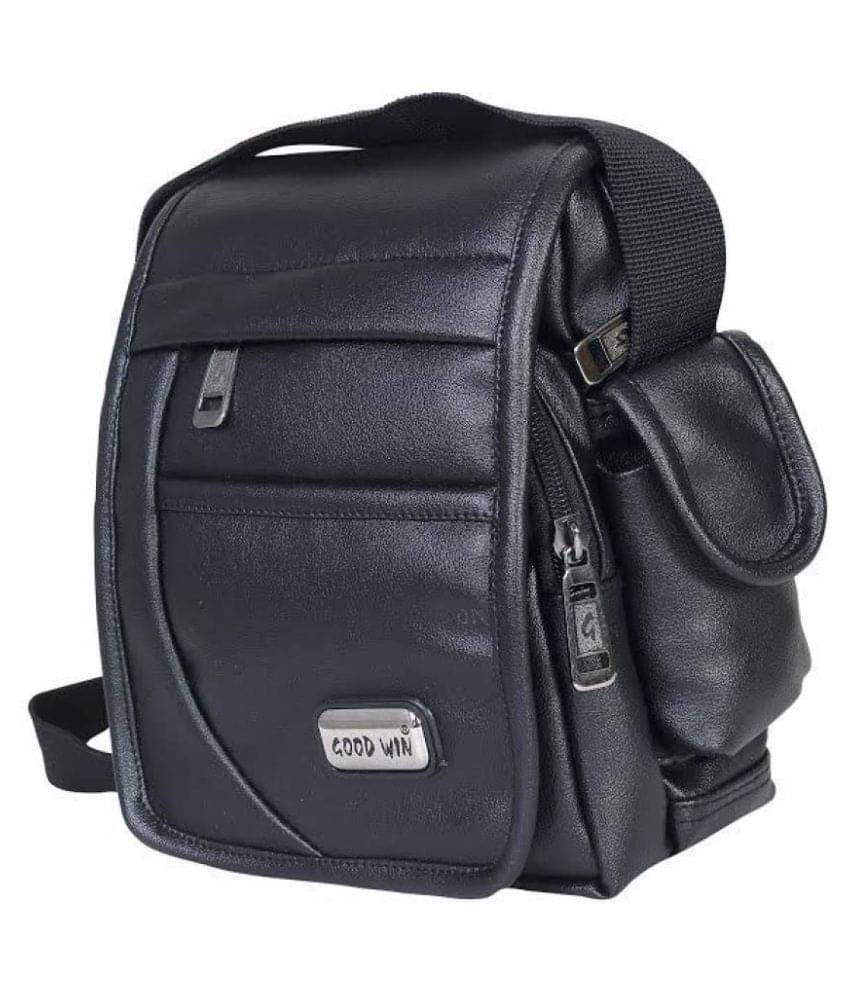     			Goodwin Black P.U. Office Messenger Bag