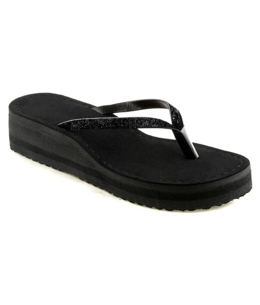     			Shoe Lab Black Slippers