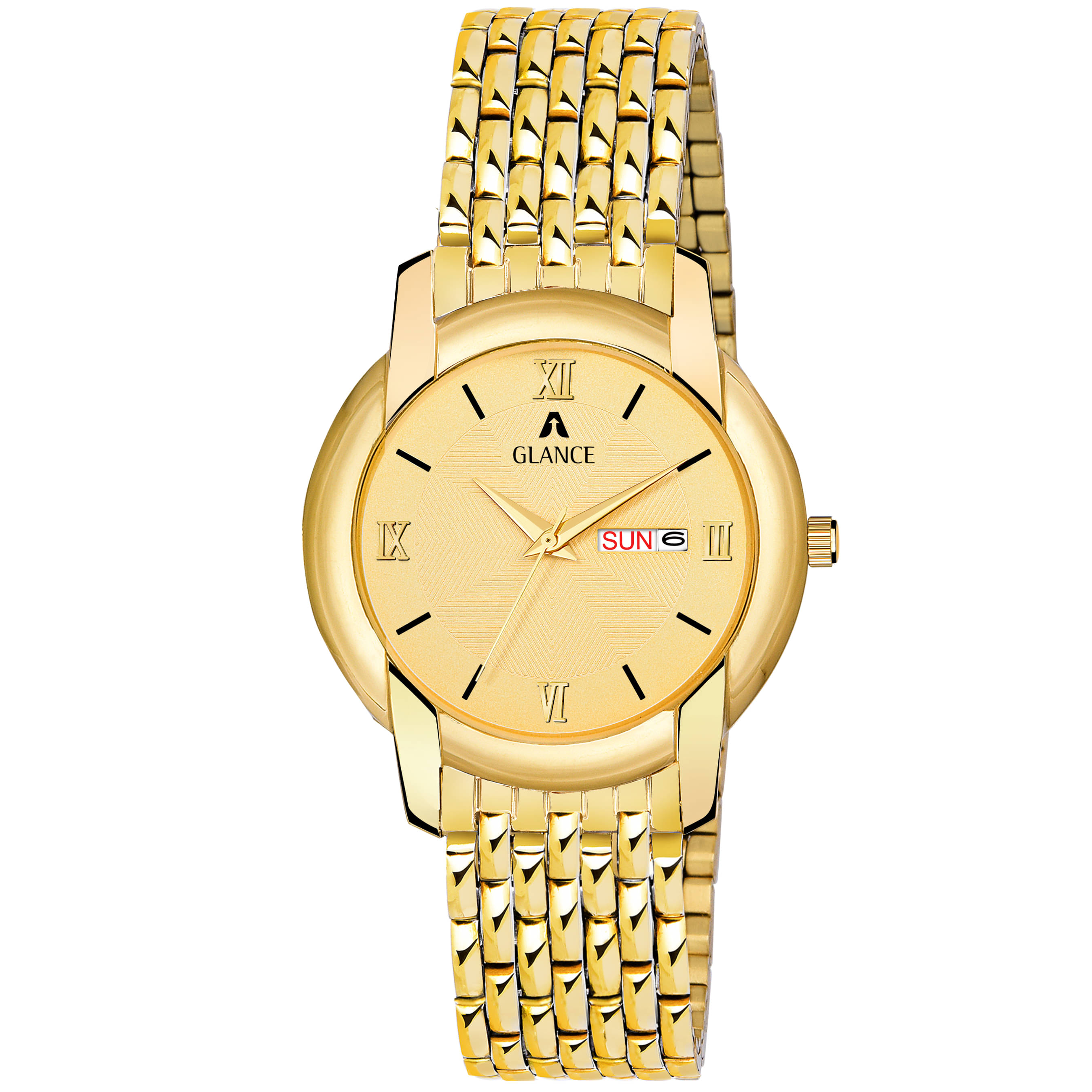     			Aglance - Gold Stainless Steel Analog Men's Watch