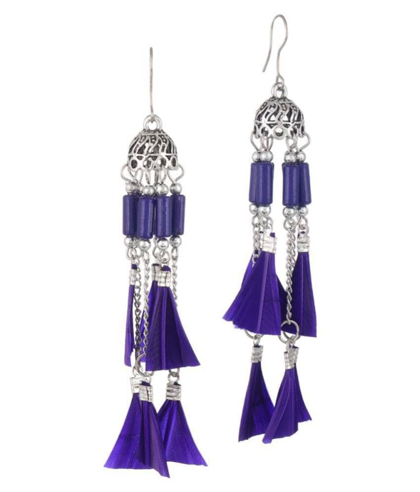     			Darshini Designs daily wear blue colour earrings for women and girl.