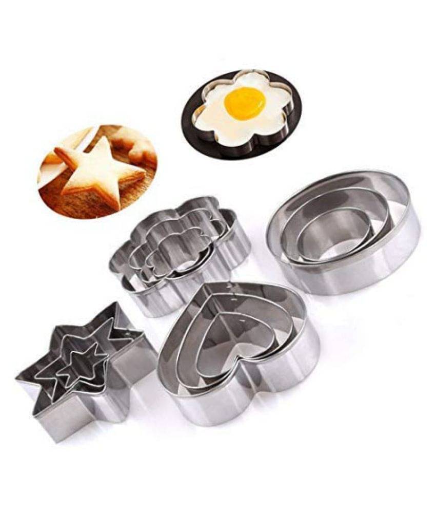 Rightway Cookie Cutters Stainless Steel12 Pcs Set Includes- 3 Stars Shape, 3 Flowers Shape, 3 Round Shape, 3 Hearts Shape- Cookie Cutter Stainless Steel Rightway Cookie Cutters Stainless Steel12 Pcs Set Includes- 3 Stars Shape, 3 Flowers Shape, 3 Round Shape, 3 Hearts Shape- Cookie Cutter Stainless Steel