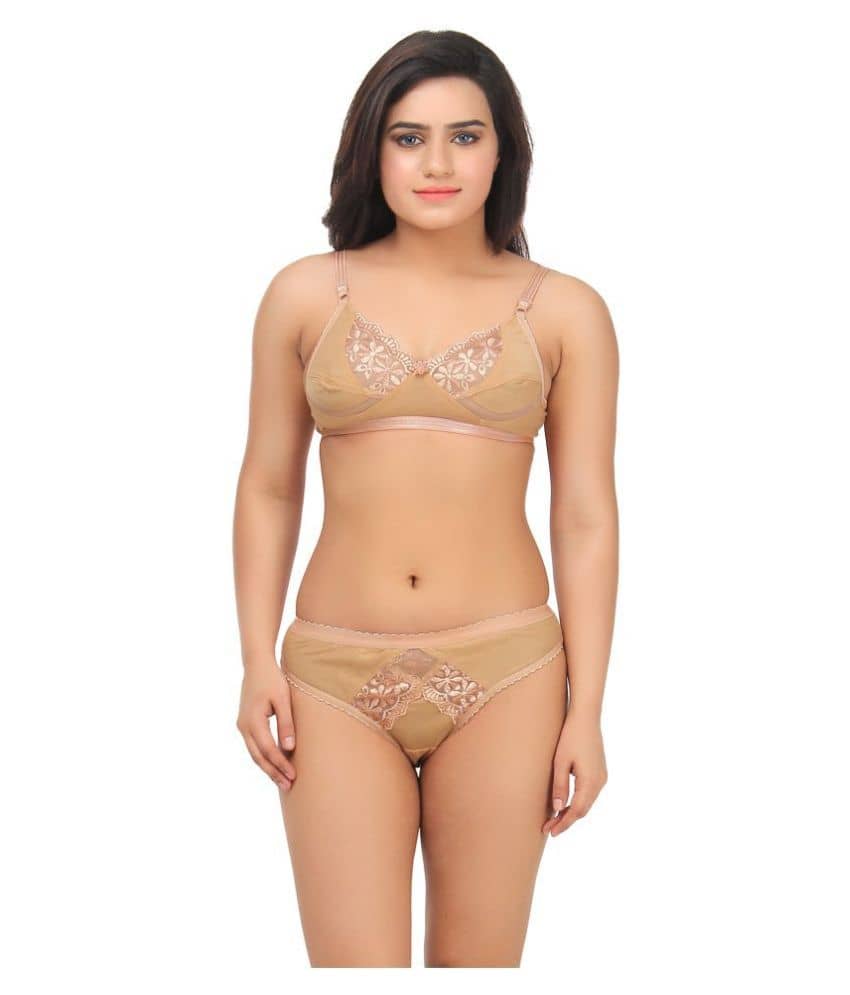TCG Beige Lace Bra & Panty Set