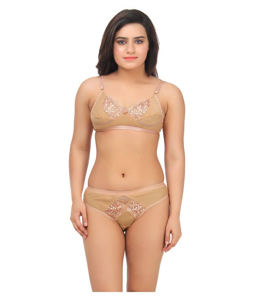 TCG Beige Lace Bra & Panty Set