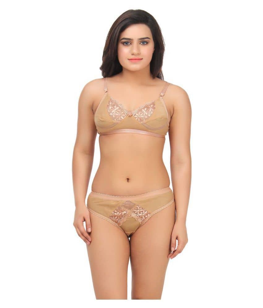 TCG Beige Lace Bra & Panty Set