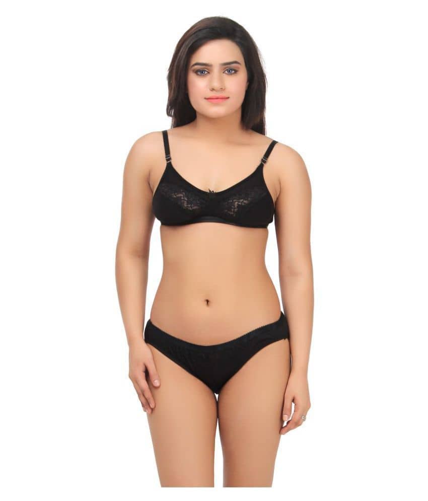 TCG Black Lace Bra & Panty Set