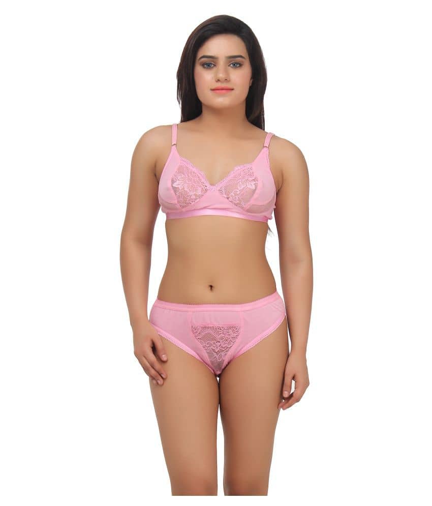 TCG Pink Lace Bra & Panty Set